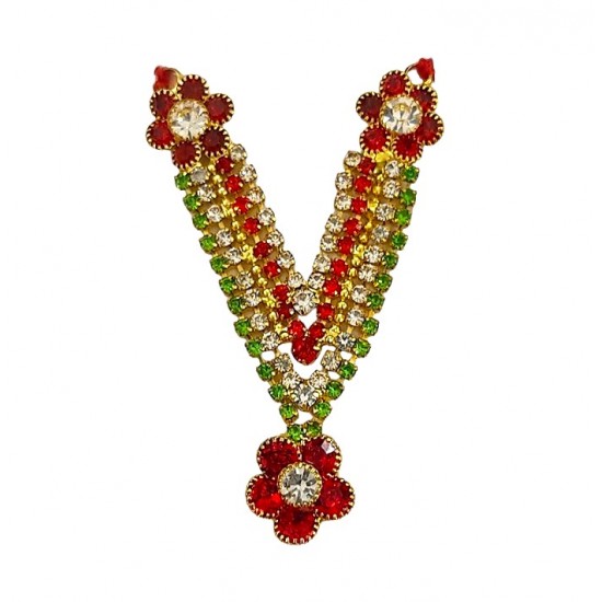 Diamond mala red green - 2.25 inch