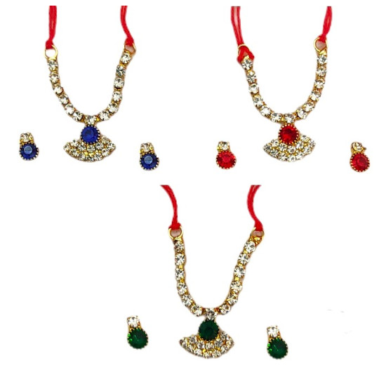 Diamond mala kundal set of 3 - 1.5 inch