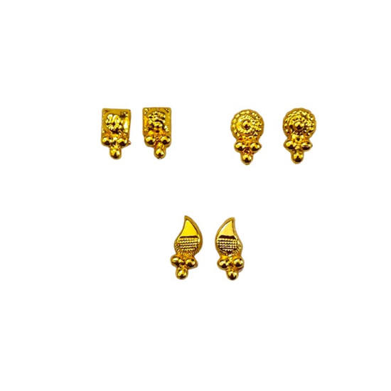 Kundal golden (set of 3)